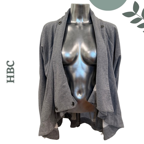 HBC Olympic Collection Convertible Funnel Neck Cardigan Sweatshirt | XS - Picture 5 of 8